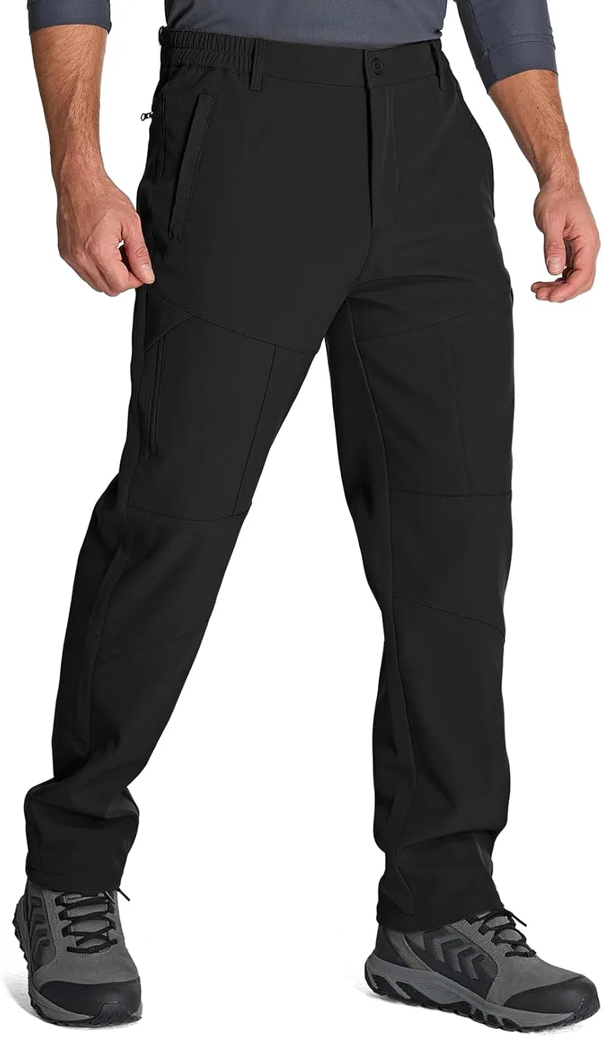Jessie Kidden Mens Hiking Pants Water Repellent Outdoor Snow Ski Fishing Camping Walking Fleece Lined Insulated Winter Pants