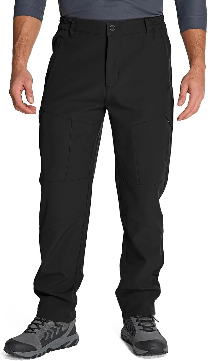 Jessie Kidden Mens Hiking Pants Water Repellent Outdoor Snow Ski Fishing Camping Walking Fleece Lined Insulated Winter Pants