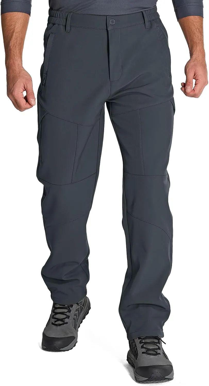 Jessie Kidden Mens Hiking Pants Water Repellent Outdoor Snow Ski Fishing Camping Walking Fleece Lined Insulated Winter Pants