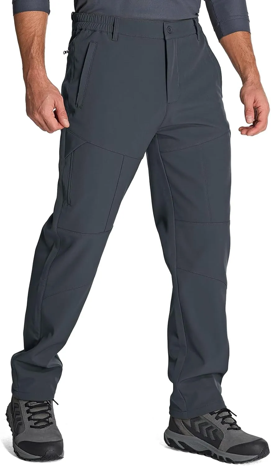 Jessie Kidden Mens Hiking Pants Water Repellent Outdoor Snow Ski Fishing Camping Walking Fleece Lined Insulated Winter Pants