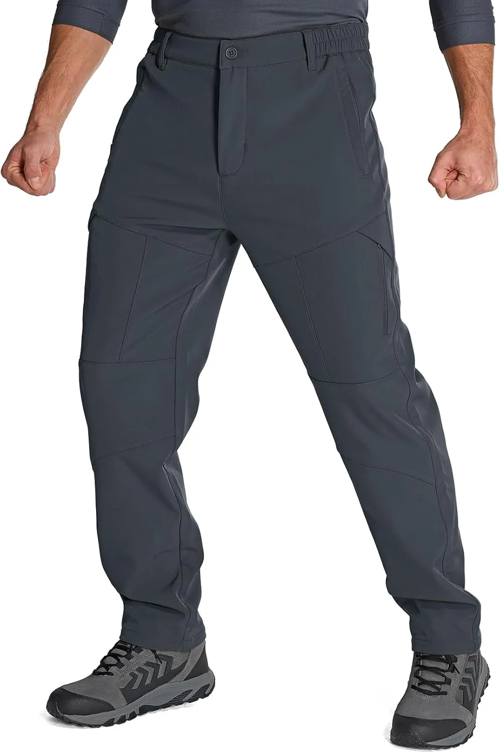 Jessie Kidden Mens Hiking Pants Water Repellent Outdoor Snow Ski Fishing Camping Walking Fleece Lined Insulated Winter Pants
