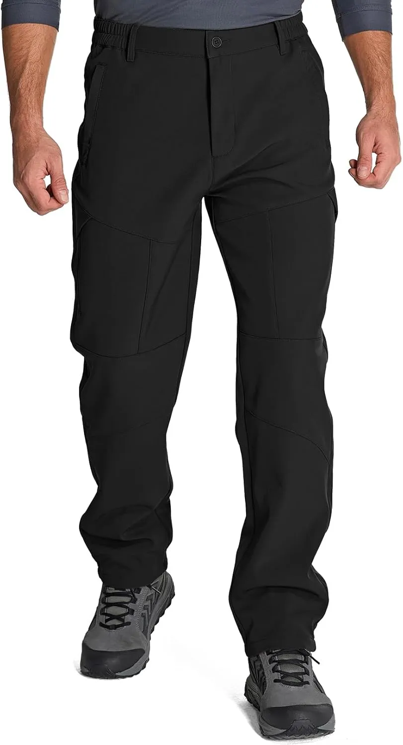 Jessie Kidden Mens Hiking Pants Water Repellent Outdoor Snow Ski Fishing Camping Walking Fleece Lined Insulated Winter Pants
