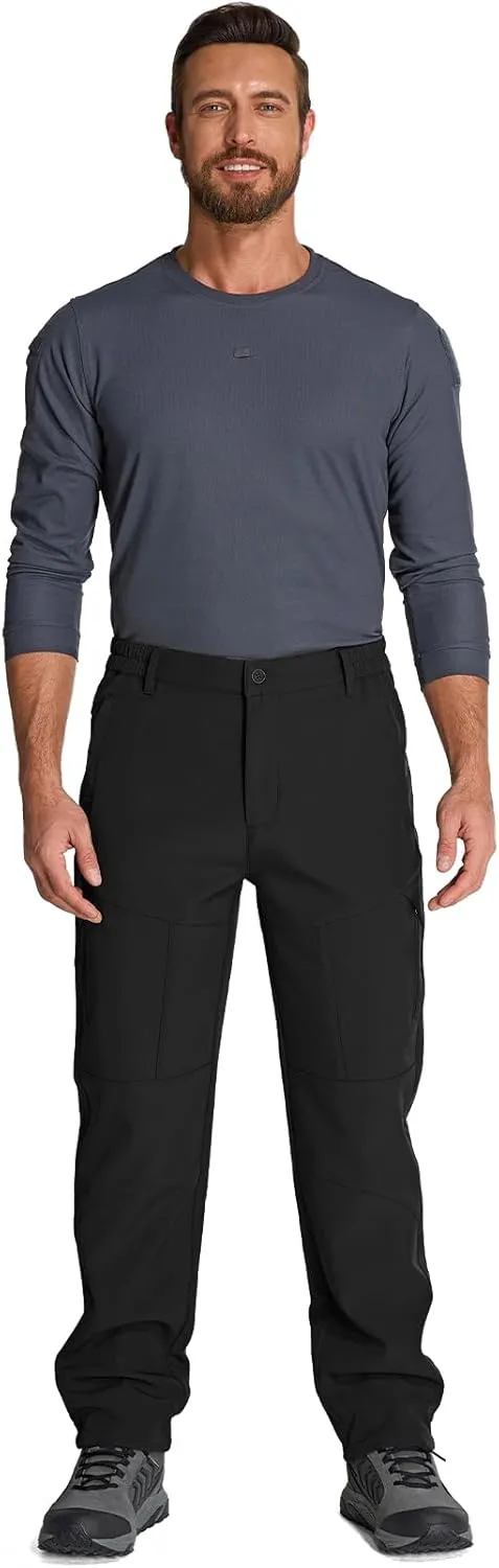 Jessie Kidden Mens Hiking Pants Water Repellent Outdoor Snow Ski Fishing Camping Walking Fleece Lined Insulated Winter Pants