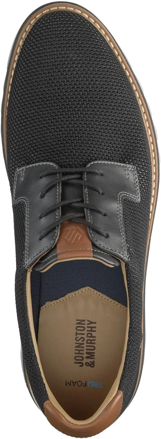 Johnston & Murphy Men's Algood Knit Plain Toe Casual Lace-up Shoe