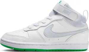 Jordan Nike Court Borough Mid 2 Little Kids' Shoes (CD7783-115, White/Stadium Green/Football Grey) Size 12
