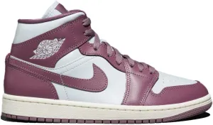 Jordan Women's Air 1 Mid Pure Platinum/Sky J Mauve-Sail (BQ6472 050) - 10