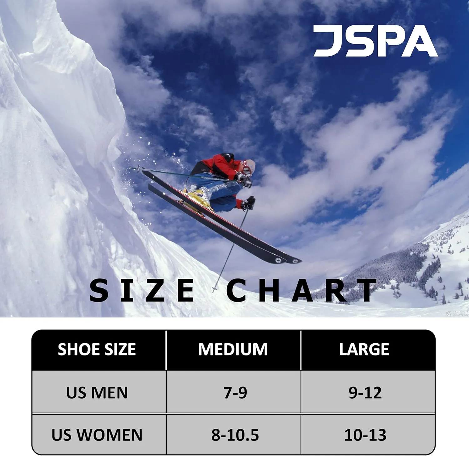JSPA 2/1 Pack Mens Winter Warm Thermal Socks Womens Insulated Heat Crew Fuzzy Hiking Boot Socks for Outdoor Extreme Cold