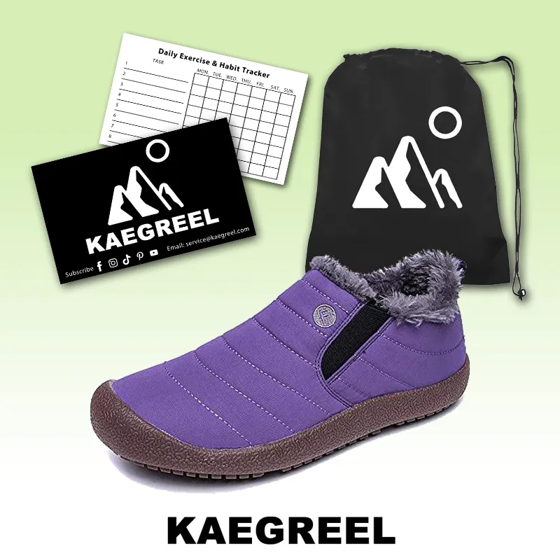 Kaegreel Unisex Women's Waterproof Warm Plush Lined Outdoor Snow Ankle Boots (People with wide/thick/arched feet are advised to choose a larger shoe.)