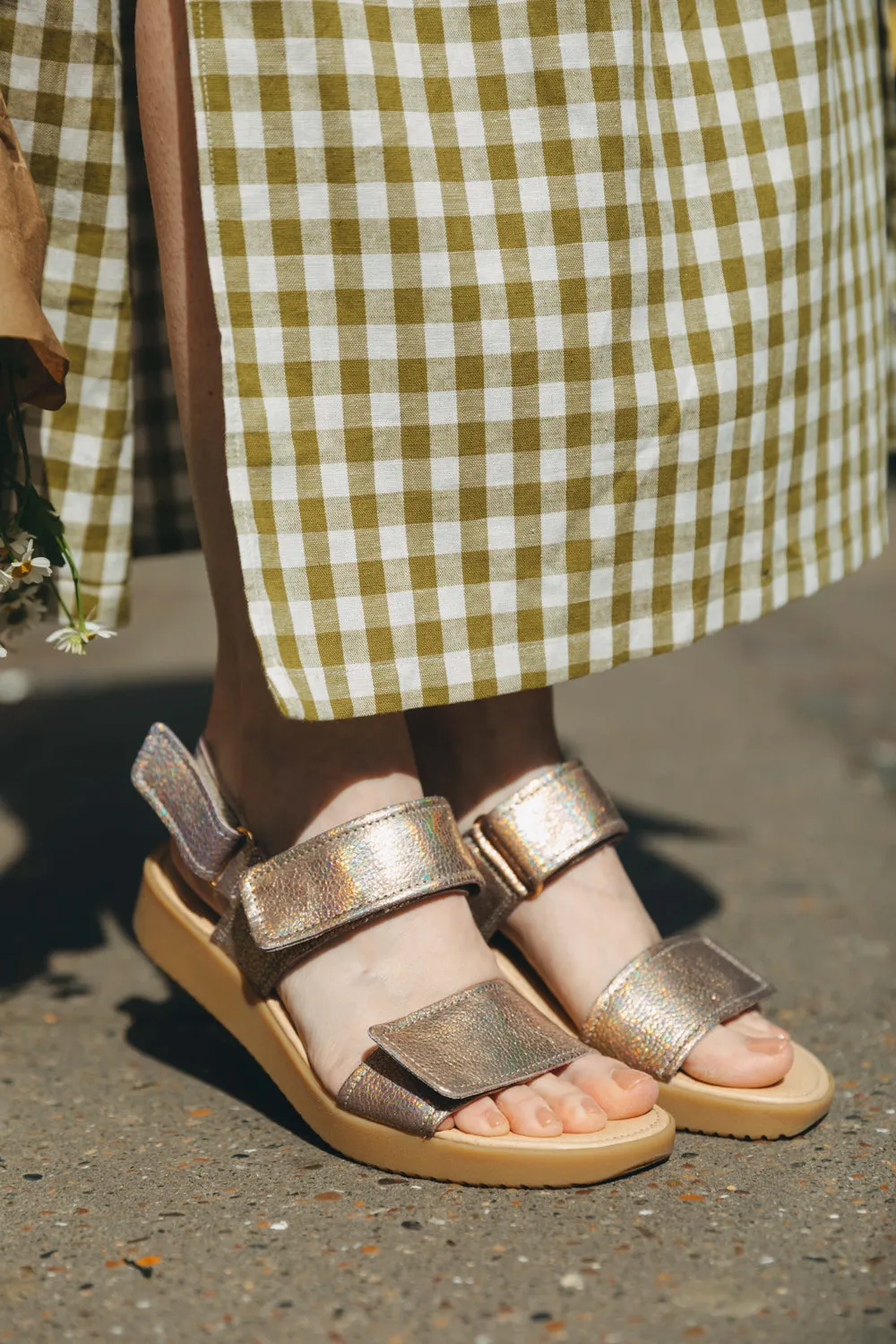 Karen Metallic Suede