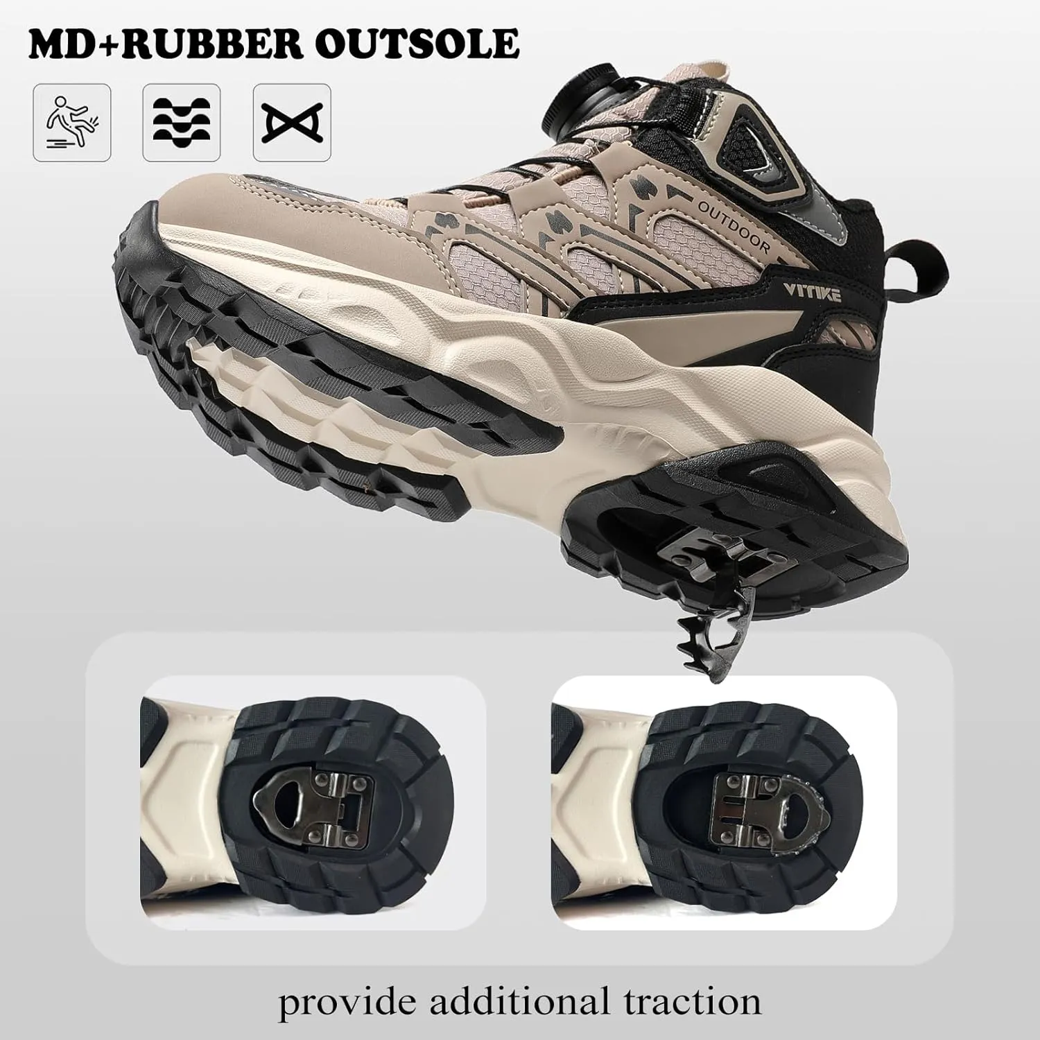 Kids Snow Boots Boys Girls Winter Shoes Warm Waterproof Slip Resistant Outdoor Hiking Walking Boot
