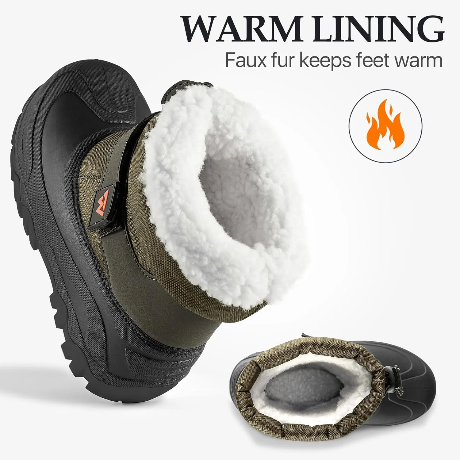 Kids Snow Boots Warm Waterproof Boys Winter Boot Non Slip Snow Shoes Outdoor Boys Girls Snow Boots