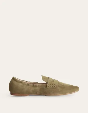Loafer mit flexibler Sohle-Dunkles Olivgrün