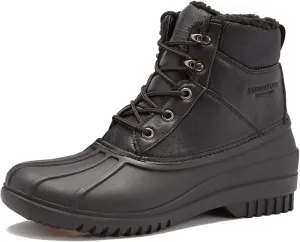 LONDON FOG Aspen Winter Boots for Men Waterproof Snow - Insulated Duck Mens Snow Boots or Rain Boots, Black Tan or Brown, Size 7 to 15 Medium and Extra Wide Widths