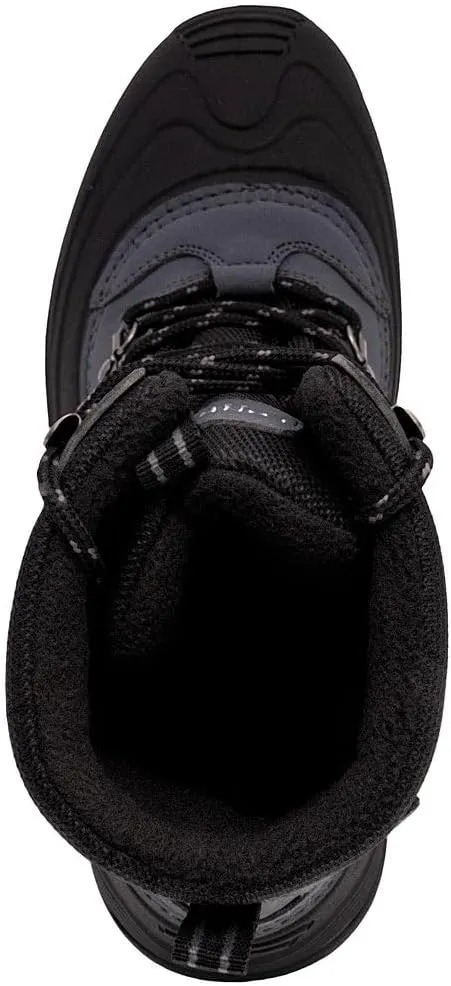 LONDON FOG Breckenridge Waterproof Mens Winter Boots - Leather Insulated Mens Snow Boots - Grey, Black or Brown - Men Medium or Extra Wide Widths Size 7 to 15