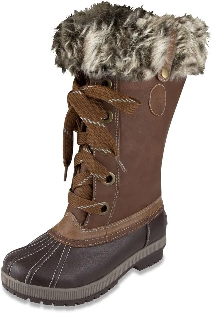LONDON FOG Womens Melton Cold Weather Snow Boot