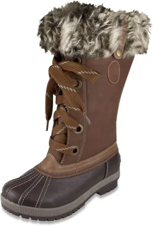 LONDON FOG Womens Melton Cold Weather Snow Boot