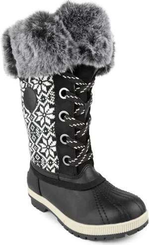 LONDON FOG Womens Melton Cold Weather Snow Boot