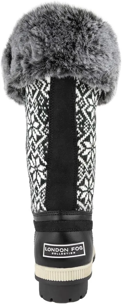 LONDON FOG Womens Melton Cold Weather Snow Boot