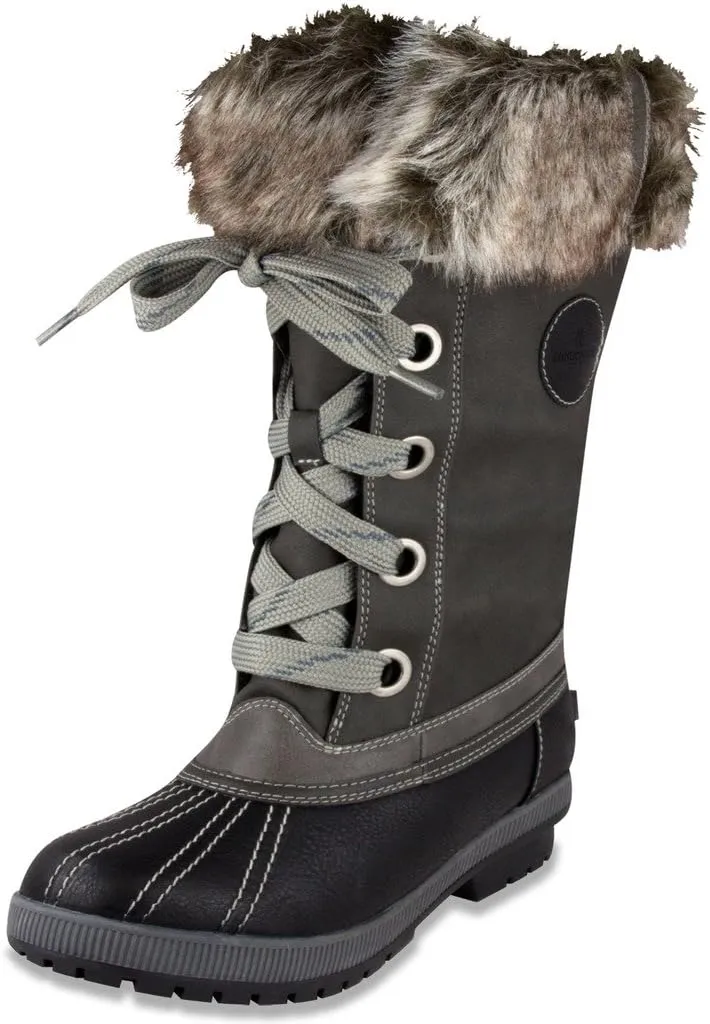 LONDON FOG Womens Melton Cold Weather Snow Boot