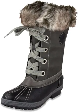 LONDON FOG Womens Melton Cold Weather Snow Boot