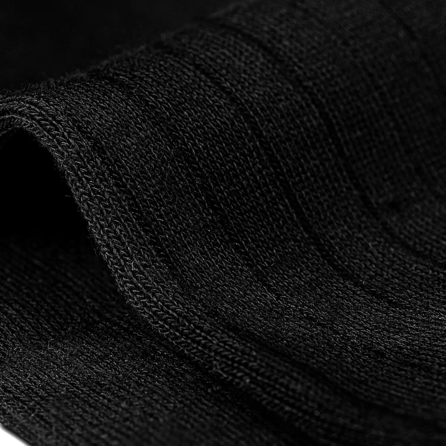 Mark Elliot Black Ribbed Crew Size Bamboo Dress Socks Natural Fiber, Highly Durable, Odor-Free (Size 10-13, Shoe Size 6-12)