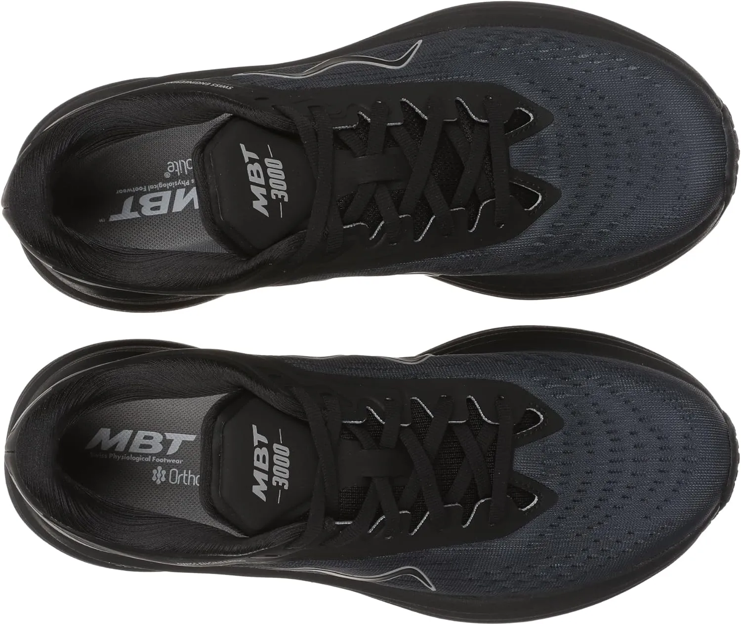 MBT M-3000 Lace Up Running Shoes in Black for Women