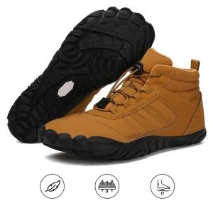 Men's Barefoot Shoes Winter Waterproof Trail Running Shoes Warm Lined Winter Shoes Unisex Outdoor Snow Boots Non-Slip Winter Boots
