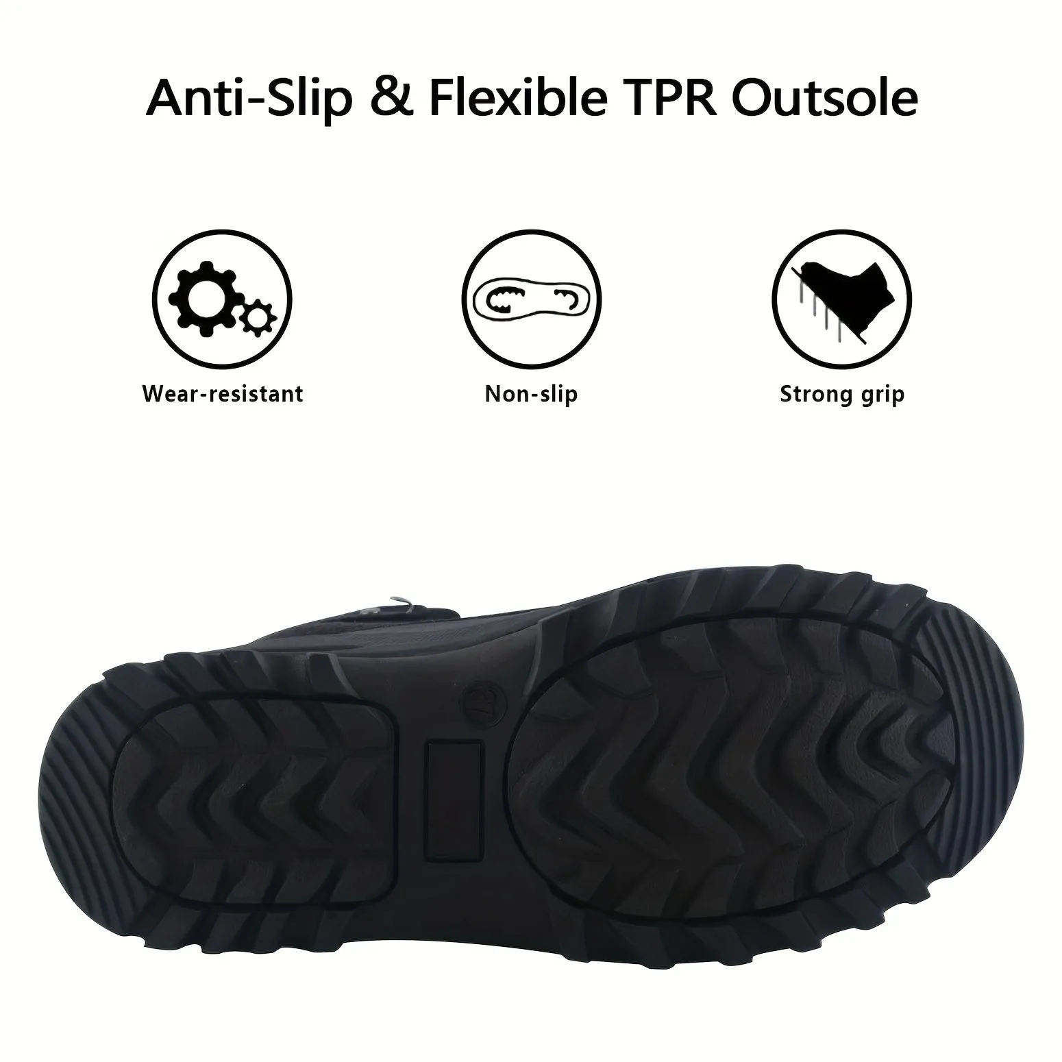 Men's Cozy Winter Snow Boots with Fluffy Warm Lining, Non-Slip Rubber Sole, Durable Fabric & Lace-Up Short Boot Design