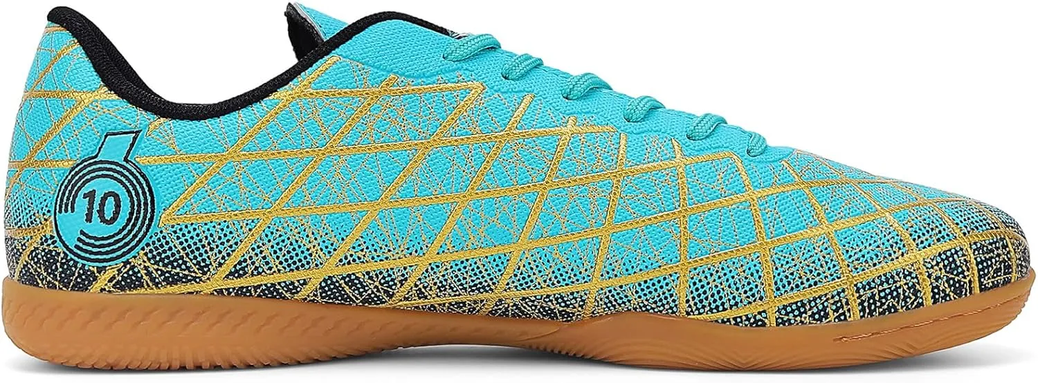 Men's Indoor Soccer Shoes Unisex Futsal Traine Sneaker for Training Flat Outsole