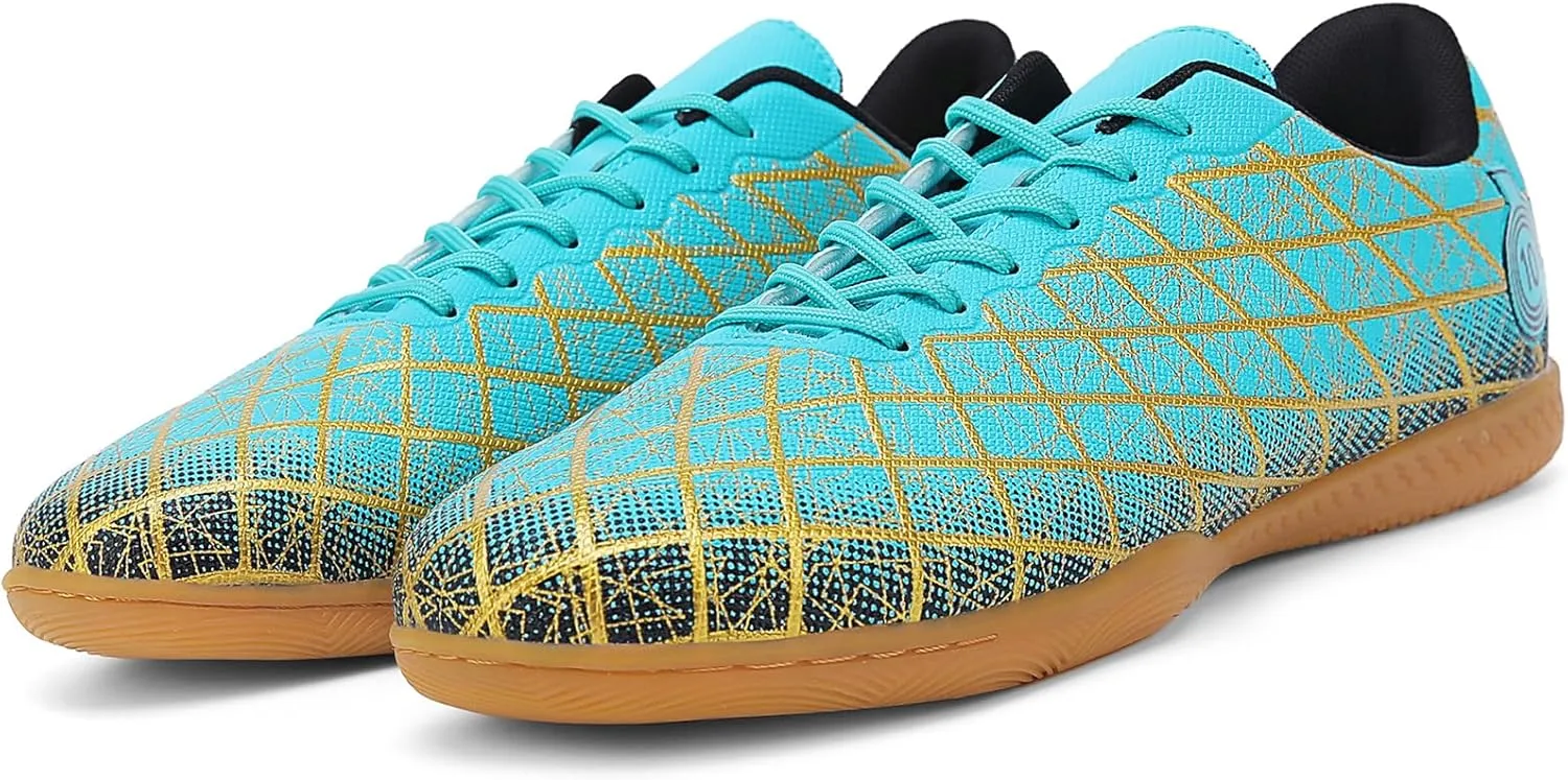Men's Indoor Soccer Shoes Unisex Futsal Traine Sneaker for Training Flat Outsole