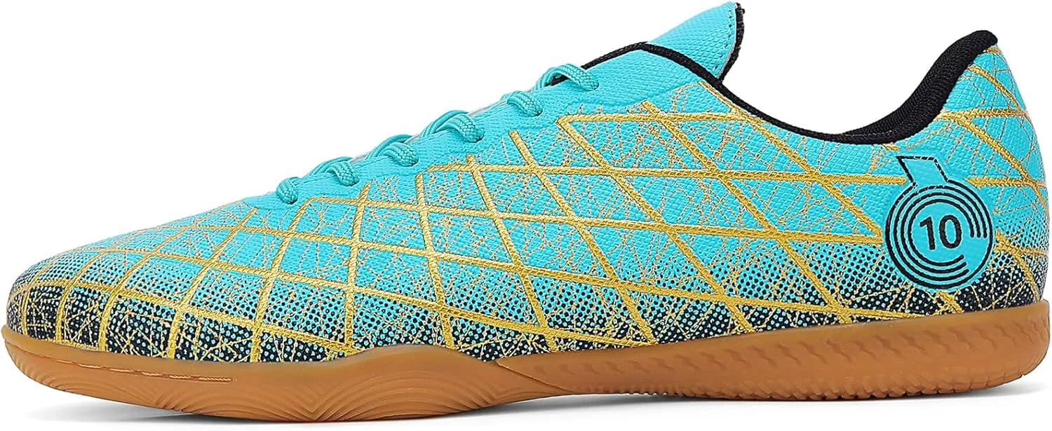 Men's Indoor Soccer Shoes Unisex Futsal Traine Sneaker for Training Flat Outsole