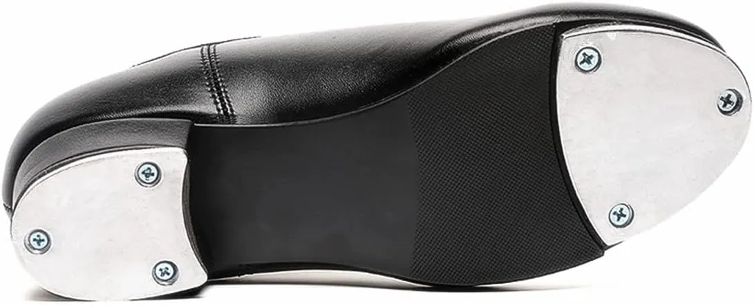 Mens Lace Up Black Tap Shoes Leather Dance Shoe for Men