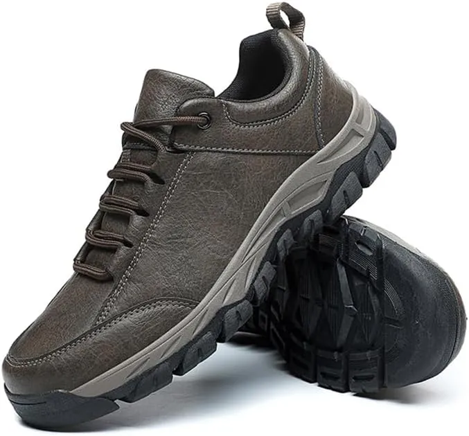 Men’s Lace Up Casual Fashion Non-Slip Microfiber Leather Shoes
