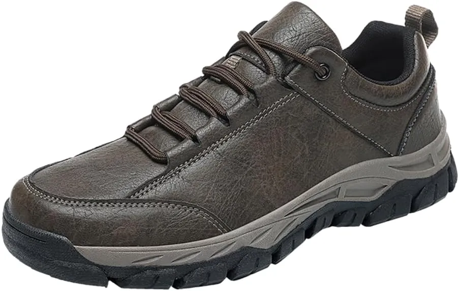 Men’s Lace Up Casual Fashion Non-Slip Microfiber Leather Shoes