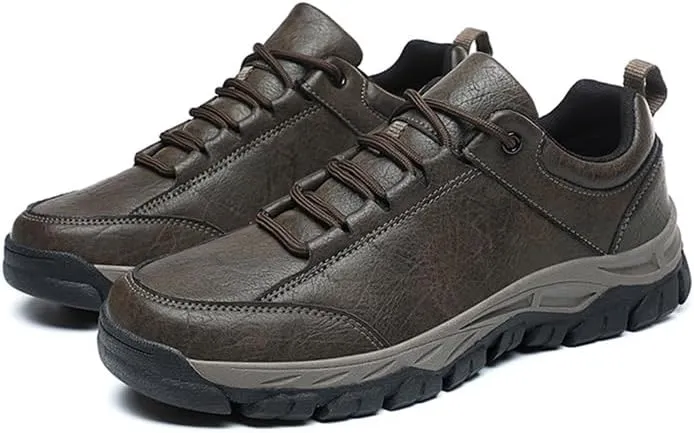 Men’s Lace Up Casual Fashion Non-Slip Microfiber Leather Shoes
