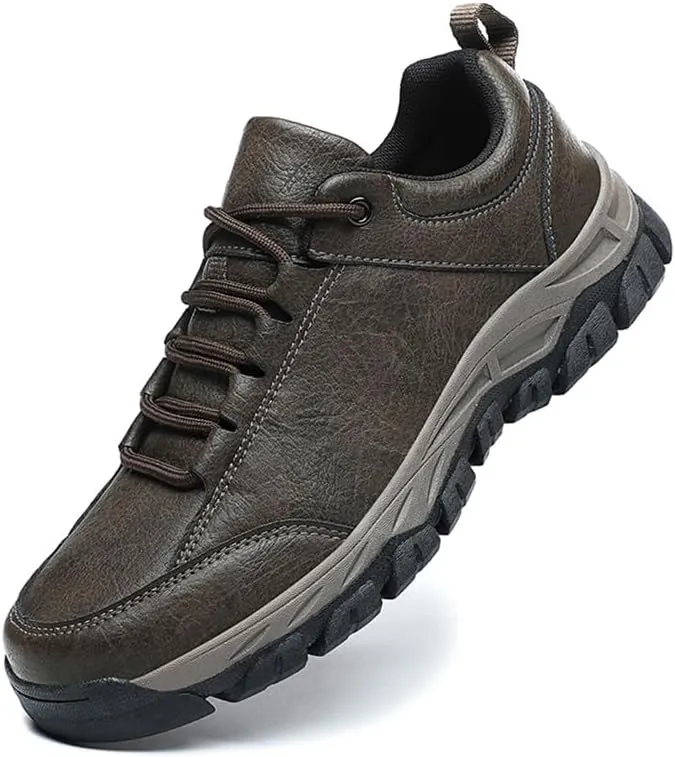 Men’s Lace Up Casual Fashion Non-Slip Microfiber Leather Shoes