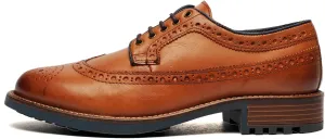 Men's Mens Poplar Lace Up Brogue Shoes 7 UK Tan