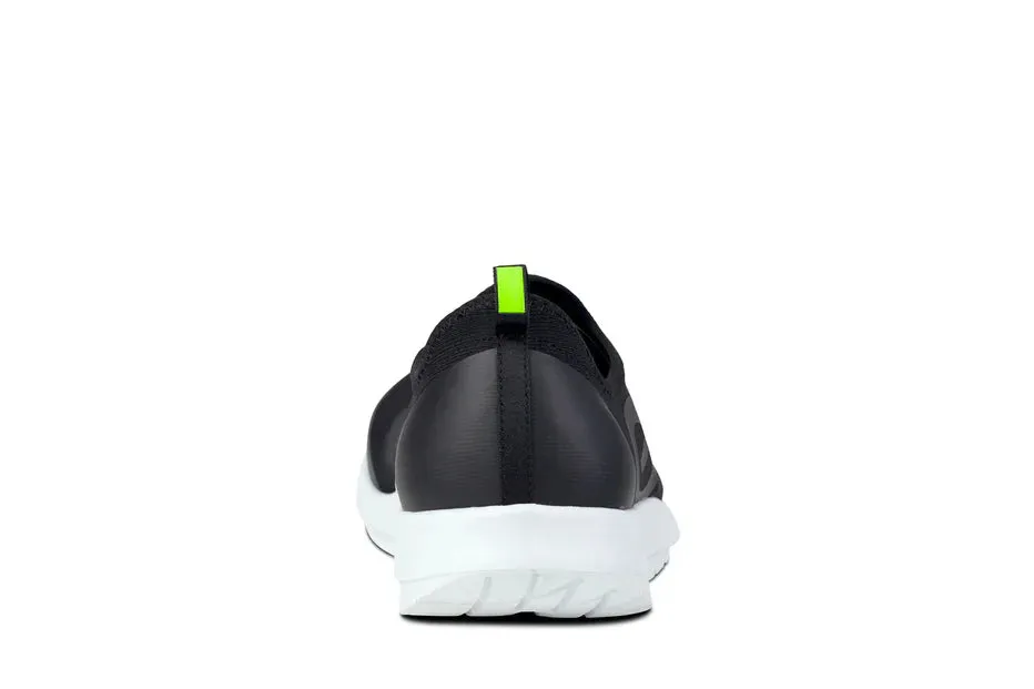 MENS OOFOS OOMG SPORT SLIP-ON RECOVERY SHOE | WHITE / BLACK