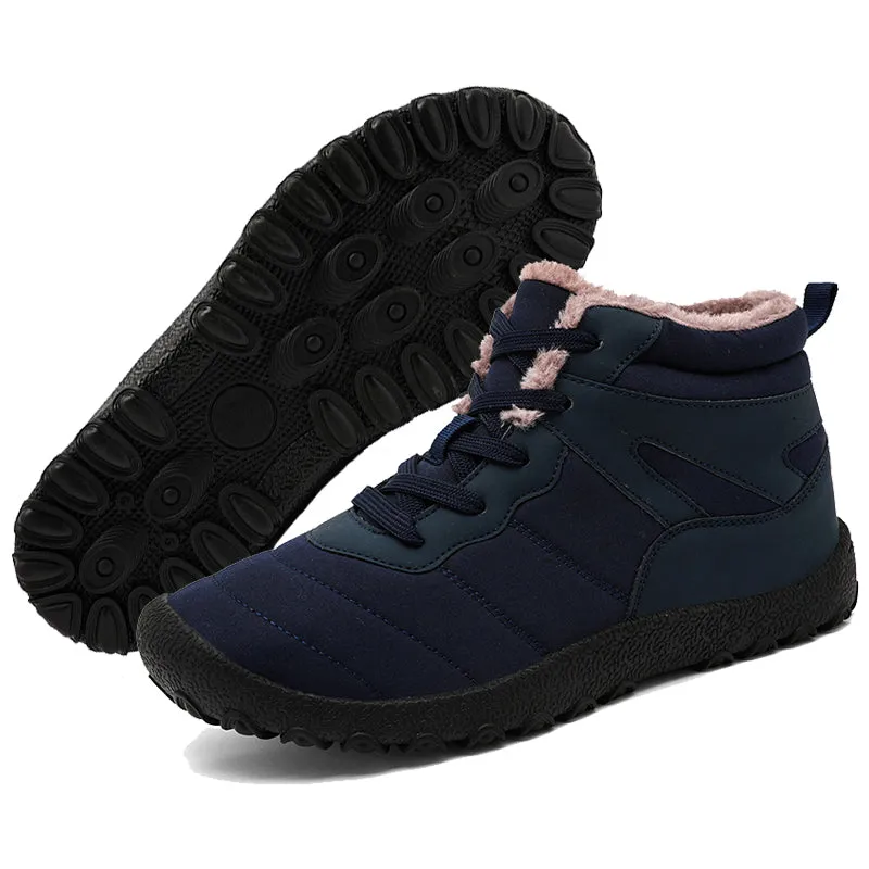 Men's Snow Boots Cold-Proof Straps Winter Shoes Hiking Shoes Footwear Non-slip & Waterproof Winter Barefoot Shoe