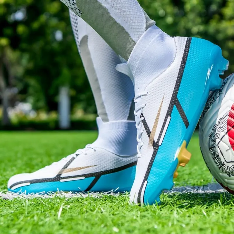 Men's Soccer Shoes High-Tops Youth Athletics Outdoor Football Cleats for Big Boys Training Sneaker