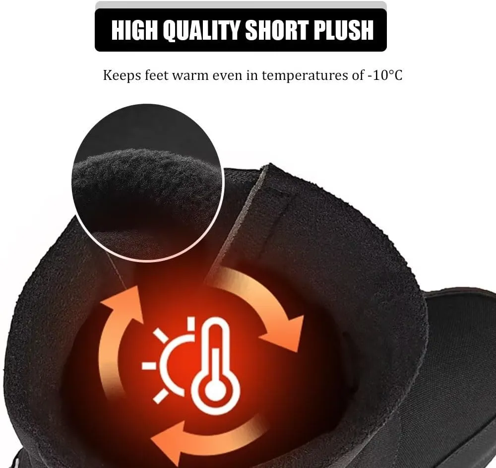 Men's Waterproof Warm Snow Boots Outdoor Winter Insulated Zipper Boot