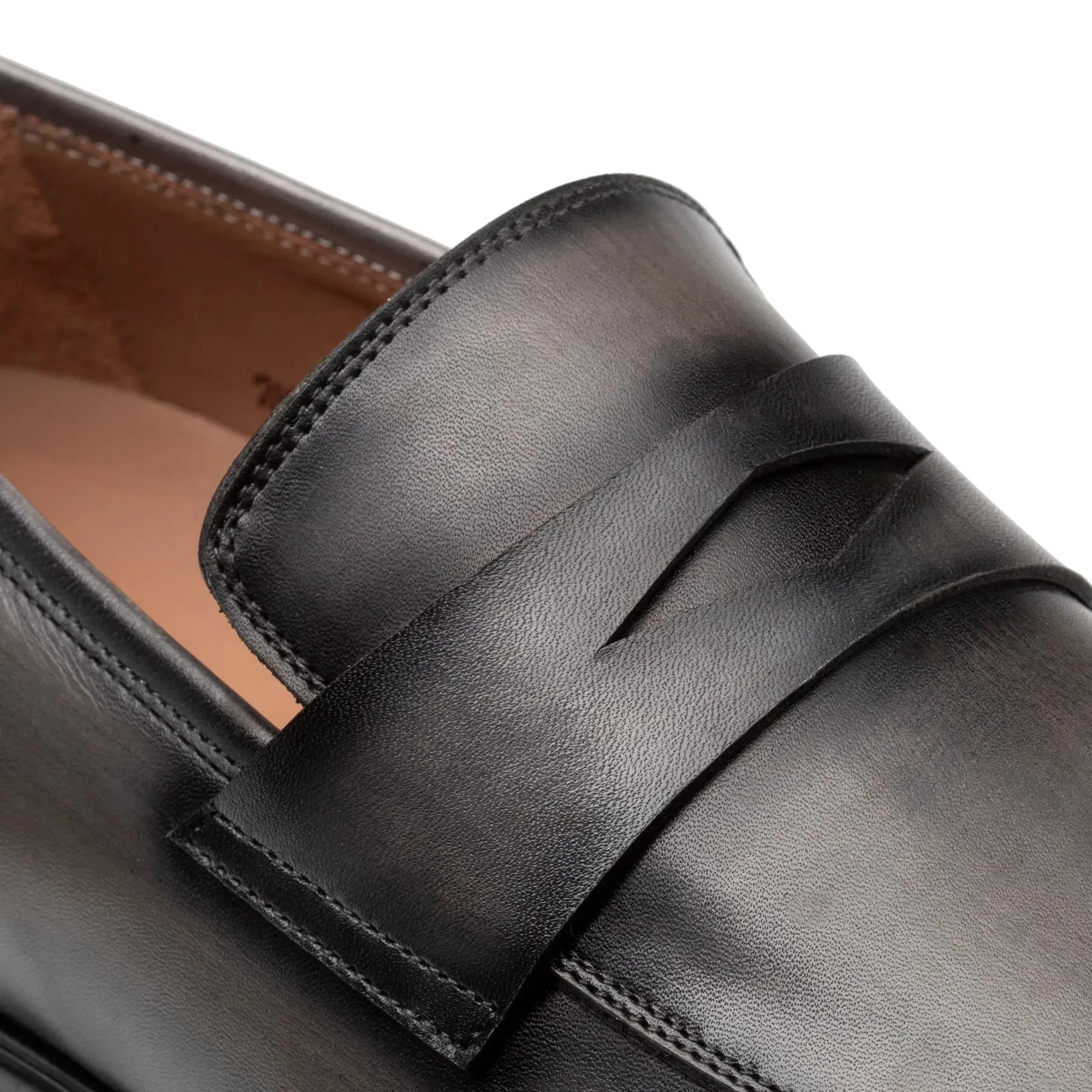 Mezlan Avenue 20910 Dark Grey Genuine Rubber Sole Penny Loafers
