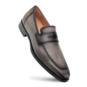 Mezlan Avenue 20910 Dark Grey Genuine Rubber Sole Penny Loafers