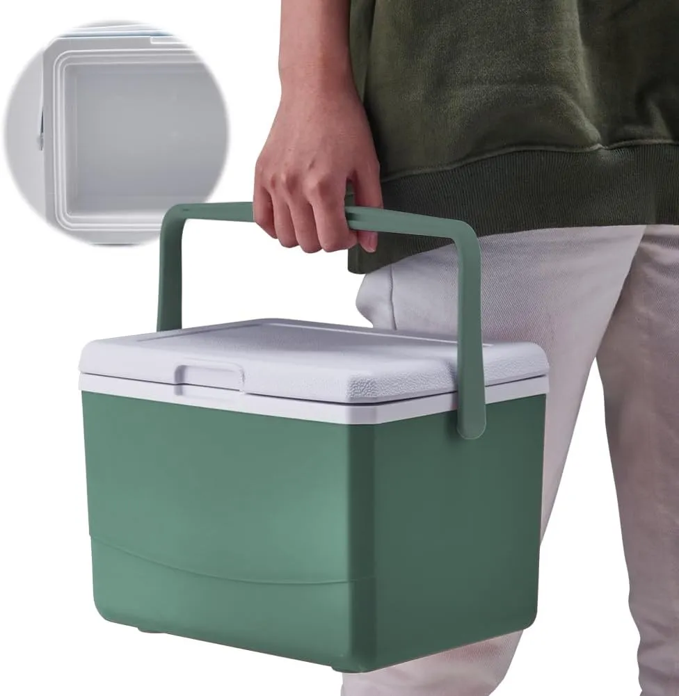 Mini Insulated Hard Cooler Lunch Box, 5 Quart Small Cooler with Handle, Portable Ice Retention Cooler Lunch Boxes for Camping, Picnic, Beach