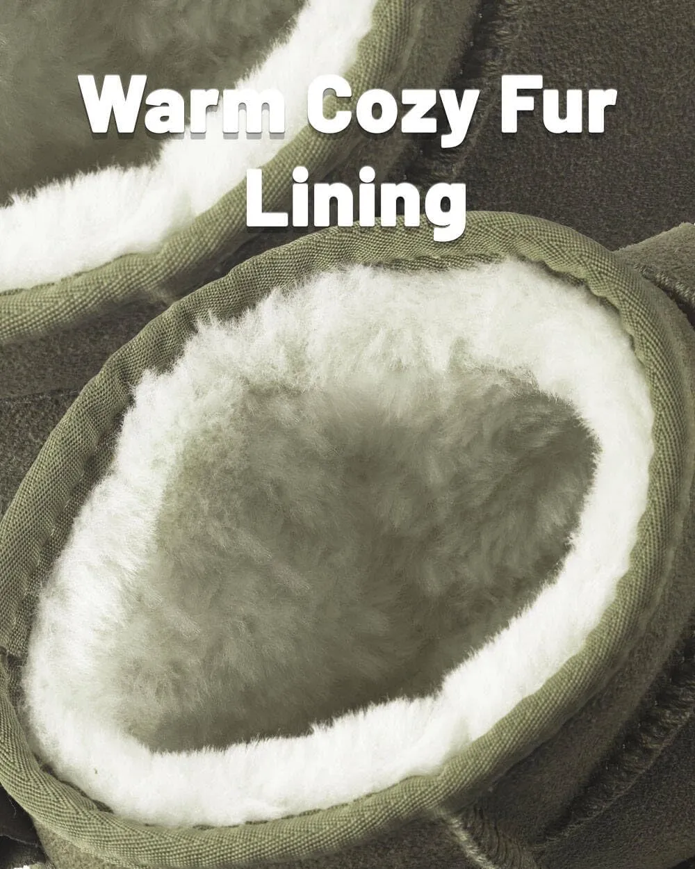 Mini Snow Boots for Women Anti-Slip Womens Boots Fur Fleece Lined Ankle Boot Winter Suede Snow Boots Indoor & Outdoor
