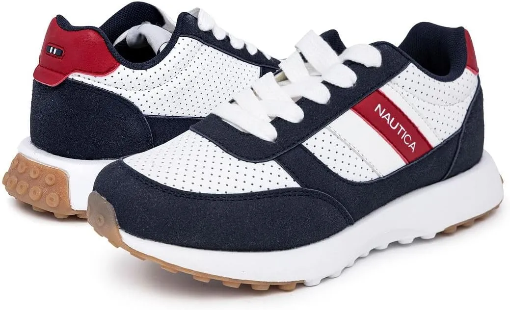 Nautica Kids Boys Casual Lace-Up Fashion Sneakers Oxford Comfortable Walking Shoe (Big Kid - Little Kid - Toddler)