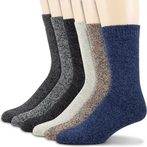 NevEND 6 Pairs Men Wool Merino Winter Thermal Boot Insulated Socks For Heavy Duty Outdoor Activities Size 10-13