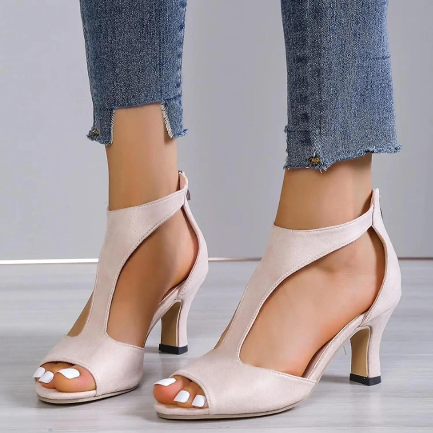 Nevriz Orthopedic High Heels, Dress Shoes for Women 2024, Heels Orthopedic High Heels, Open Toe Sandals Casual Pumps Beach Boho Sandals Outdoor Shoes