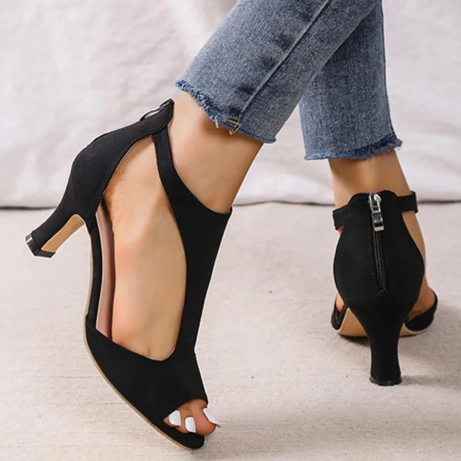 Nevriz Orthopedic High Heels, Dress Shoes for Women 2024, Heels Orthopedic High Heels, Open Toe Sandals Casual Pumps Beach Boho Sandals Outdoor Shoes