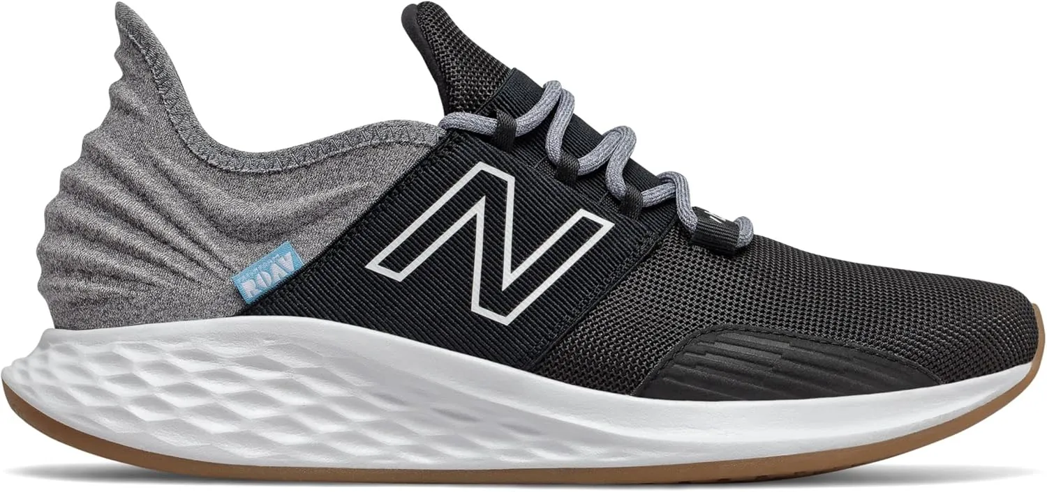 New Balance Kid's Fresh Foam Roav V1 Lace-up Running Shoe, Black, 7